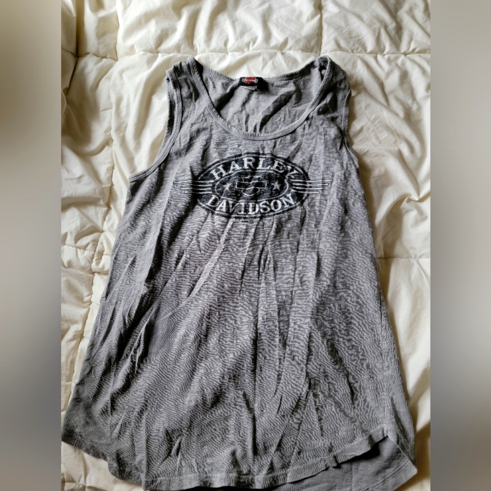 Harley Davidson grey tank top size S